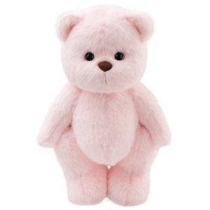 Медведь Lina TeddyTales, кремово-розовый, длинная шерсть, L, 38 см